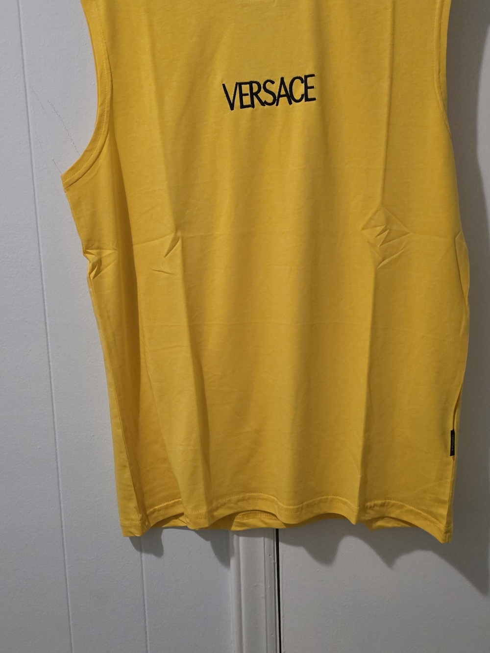 Versace Yellow Sleeveless Tank Top